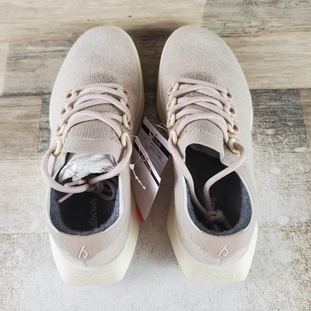 Allbirds Wool Dasher 2 Mizzle Mens Shoes Sz 9 Rugged Beige Stony Cream Sneakers